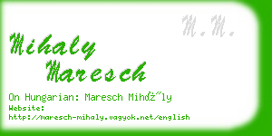 mihaly maresch business card